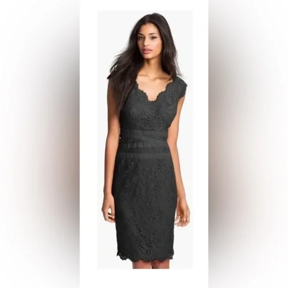 Tadashi Shoji | Dresses | Tadashi Shoji Black Lace Midi Dress